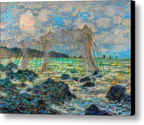 thompsonfineart's tweet photo. New artwork for sale! - "Claude Monet - Fishing Nets at Pourville" - http://t.co/tEcciLYvlx @fineartamerica http://t.co/eSC1CgbSWP