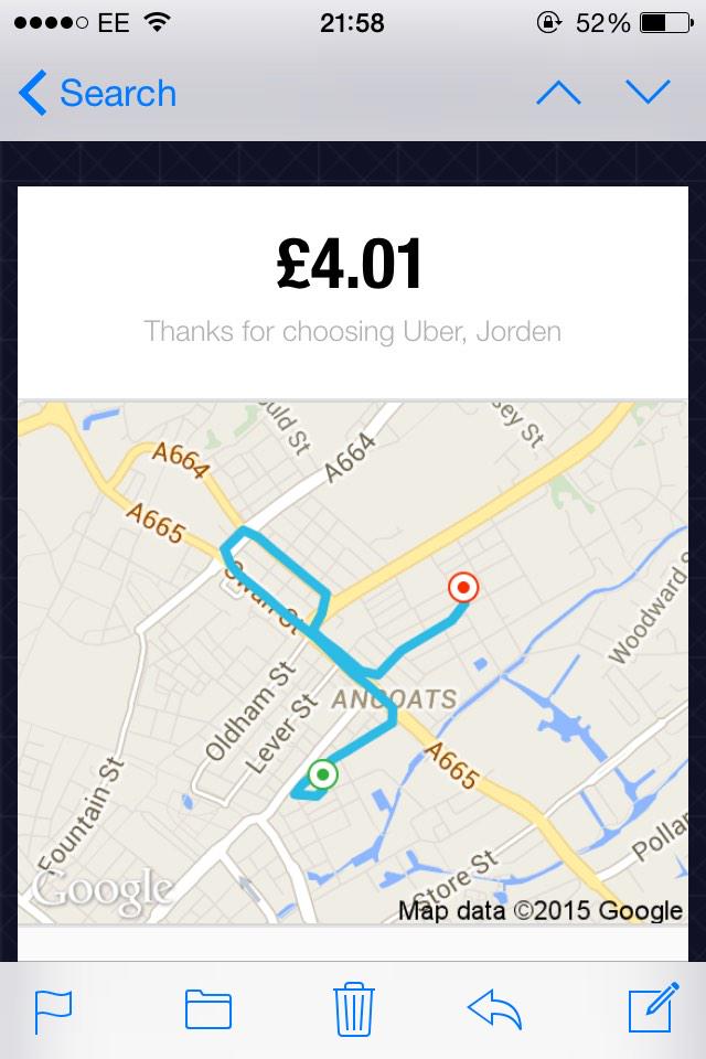 JordenSweet's tweet photo. @Uber_MCR think your taking me for a ride here! back to @streetcarsmcr for me! http://t.co/v8s2UawAhH