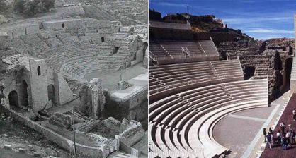 verne's tweet photo. Esto hicieron con el teatro de Sagunto. Cómo restaurar una obra de arte a la remanguillé http://t.co/4m67UtKjXD http://t.co/Lr8GAhTeWO