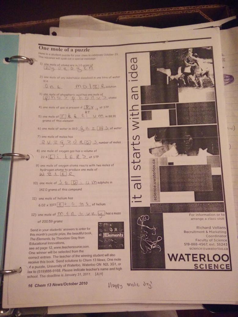 DannyIbrahim1's tweet photo. @vernie24 I think after two years it's acceptable to ditch my chemistry notes... http://t.co/MLcw0QhJHv