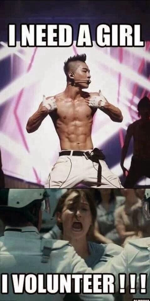 youngbae_boy's tweet image. This is how girls be like hen they see me....