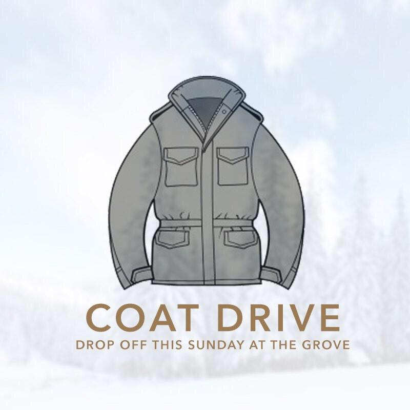 thegrovechurch's tweet photo. Reminder: If you have any gently used winter coats to donate, please bring them tomorrow at 8:30, 10, or 11:30am. http://t.co/RSjHqBeRHp