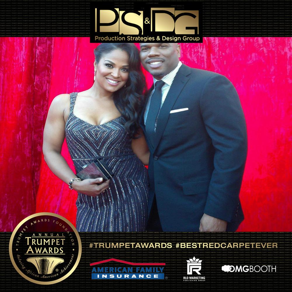 koreyisdesign's tweet photo. The beautiful @TheRealLailaAli hopped inside the @OMGBooth after she graced the red carpet.  #TrumpetAwards http://t.co/E5ATmCUvF9