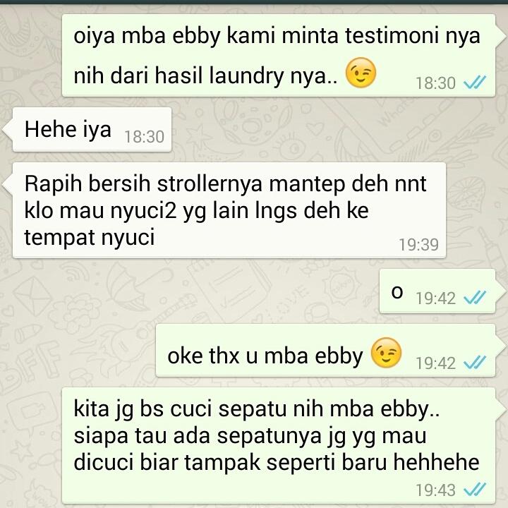 tempatnyuci's tweet photo. terima kasih mba ebby yang sudah percaya sama laundry kita.. ditunggu orderan berikutnya... hehehe... :) http://t.co/5TX4fV8HXW