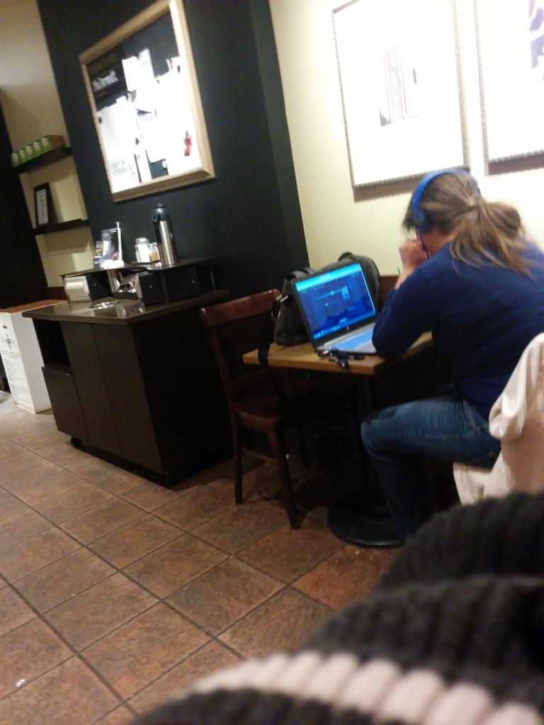 What are you doing! Watching movie at Starbucks #arentyouembarrased @SebastianComedy