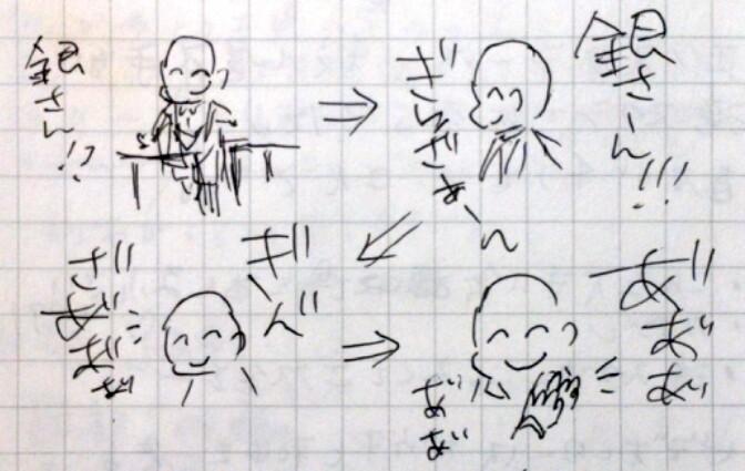 ドリライで銀さんとハイタッチした時に描いたレポ絵も、どさくさにまぎれて置いておきます。 #石田銀生誕祭2015 