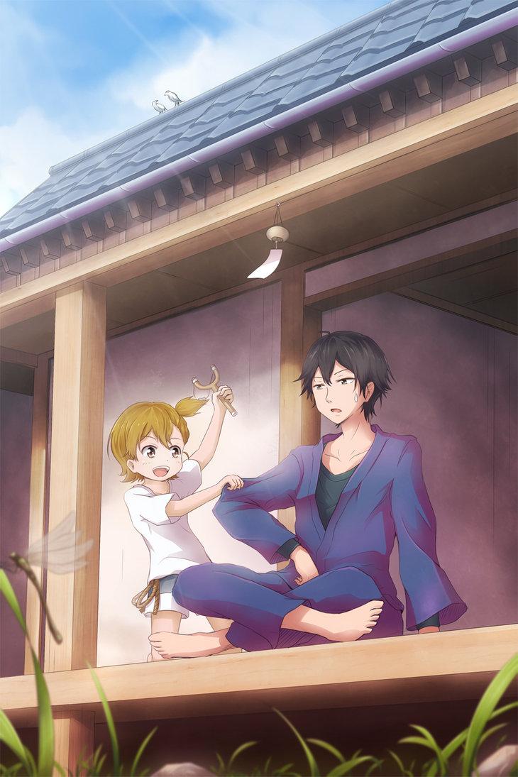 kotoishi naru and handa seishuu (barakamon) drawn by zen_(zenviolet0531)