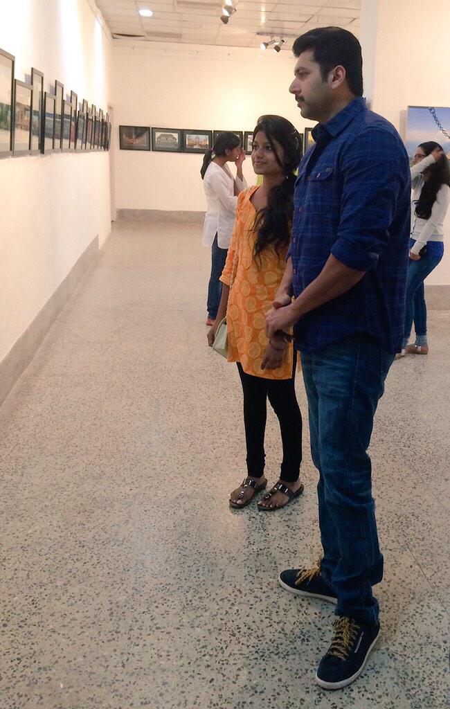 Jeyam Ravi at our photo exhibition - positives :)