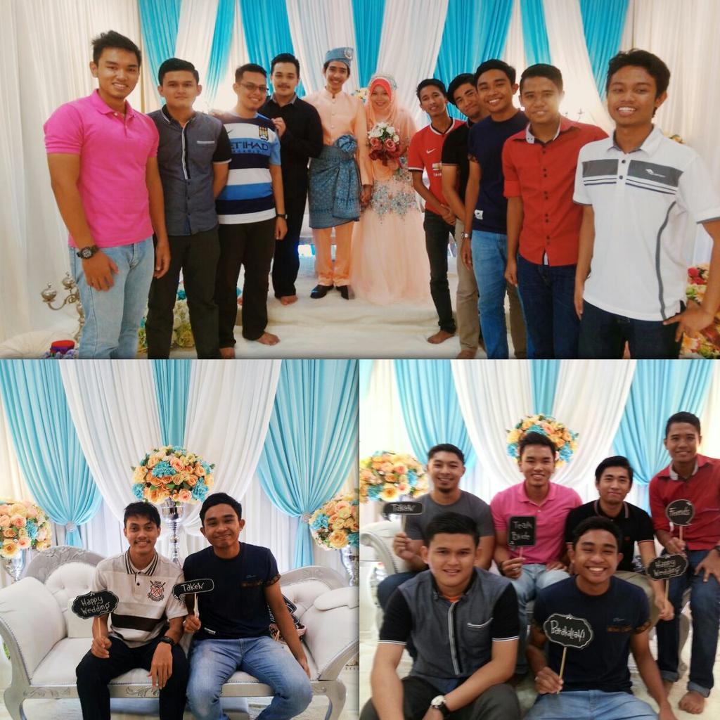 muizzsharef's tweet photo. Tahniah sahabat! 😊
Barakallahulakuma 

#weddingikrammadihan 
#exshamsian 
#batch7eleven 
#ceritasemalam http://t.co/rEm2Jf7BQx