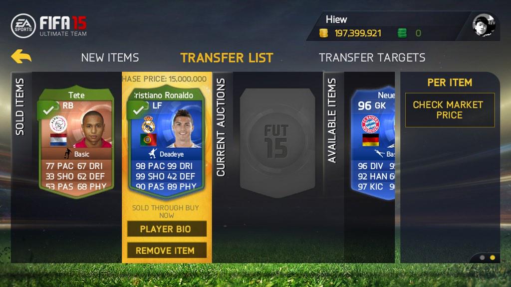 IOS_Fifa 15 © tweet media