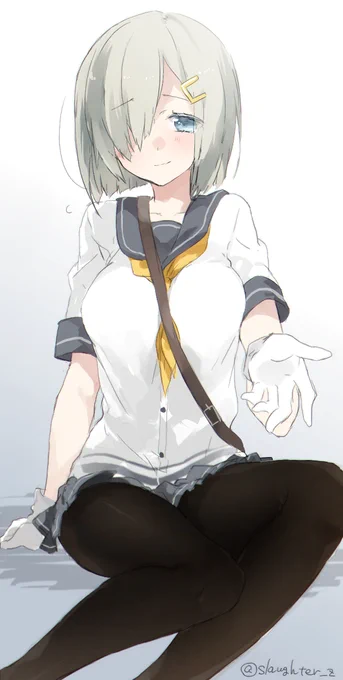 浜風には甘えたい #艦これ版深夜の真剣お絵描き60分一本勝負 