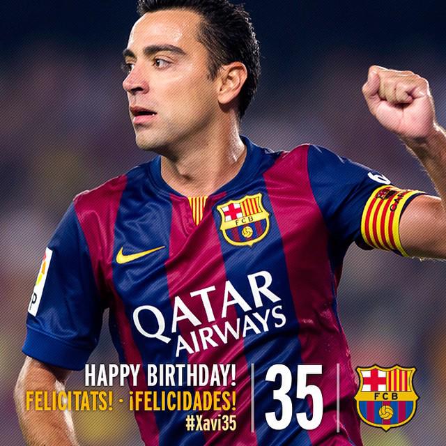 Happy 34th Birthday to Barcelona\s Xavi Hernandez. One of the Best Midfielders to play the game. 