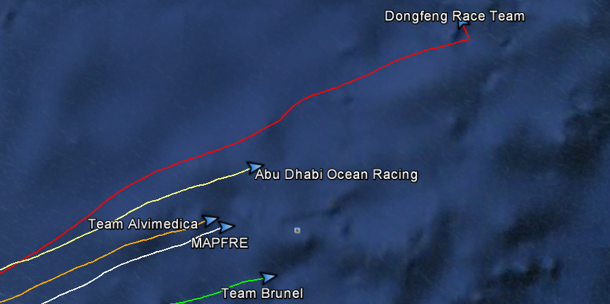 theoceanrace's tweet image. .@DongfengRacing just tacked. Could this be the last big move to put them on a lay line all the way to Sanya? #VOR