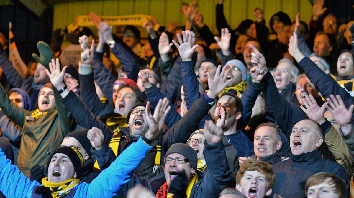 LankCUFC's tweet photo. @BBCMOTD #FACup #getcarriedaway Only a 0-0 draw, but what a draw! #amberarmy #CUFCvMUFC #lowestrankedvhighestranked http://t.co/evbIp8Ia7L