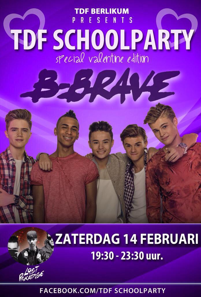 tdfberlikum's tweet photo. @FansiteBBrave Zaterdag 14 Febr Valentine Schoolparty met @BBraveOfficial en @lostnparadiseof http://t.co/PtGoeVh9GD http://t.co/S5737Sxz38