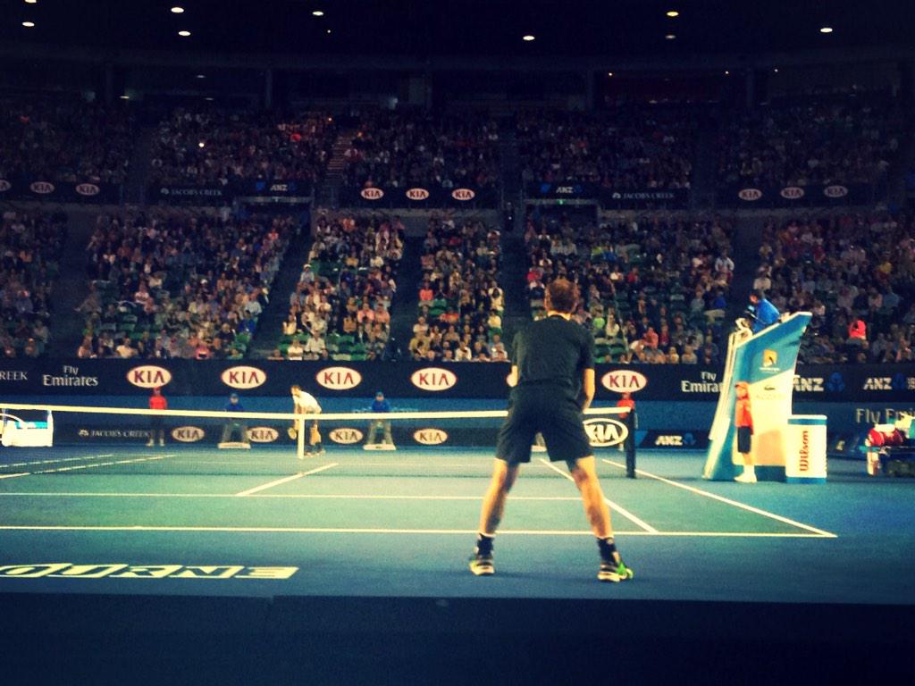 BojanaBobusic's tweet image. Unbelievable. That is all. #MurrayVsDimitrov #4thRound #CommBox #AusOpen