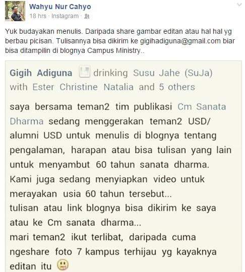 #USDupdate Yuk menulis tentang USD, pasti semua punya kenangan di USD dong! via <a href="/gigihadiguna/">𝗴𝗶𝗴𝗶𝗵</a>