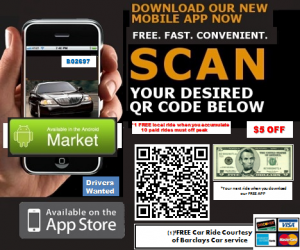 Barclayscar's tweet photo. SMART PHONE scan treat: Barclays Car Service just for you it will tickle you and make you smile in savings. FREE RIDE http://t.co/Jo4snVjTLa