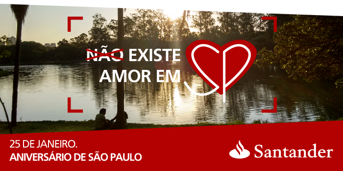 santander_br's tweet photo. Tem, sim, muito ♥ em São Paulo, que faz 461 anos hoje. Parabéns para a maior cidade do Brasil! #Sampa http://t.co/7Osk82TFXo