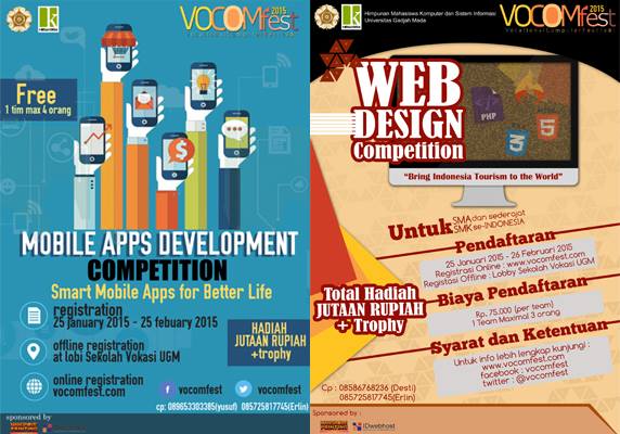 MhmdSaefulloh's tweet image. Vocomfest2015 :Web Design Competition untuk siswa SMA/SMK sederajat. vocomfest.com @vocomfest #VOCOMFEST2015