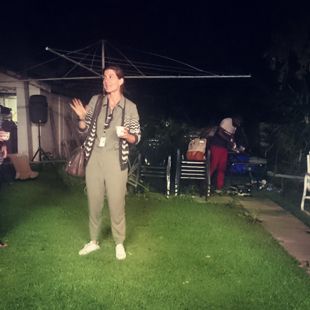 Utp___'s tweet photo. Just like that, #BankstownLive was over. Rosie was making a speech under a hills hoist &amp; we had teacups of champagne! http://t.co/UbqOPkDwns
