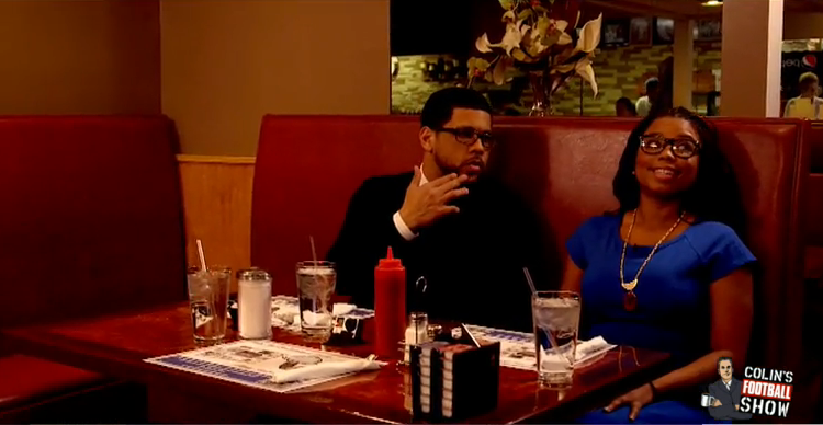 ColinsFBShow's tweet photo. Next up! Meat Sandwich in an actual diner with @jemelehill and @michaelsmith http://t.co/zCvS8JGnZP