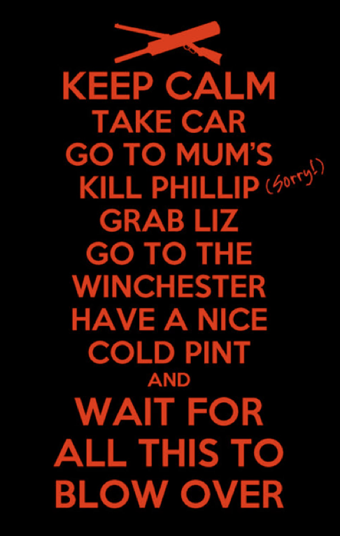 killthezomb's tweet photo. Hahaha, awesome!   #shaunofthedead   #zombies http://t.co/5AnxF6u6dM