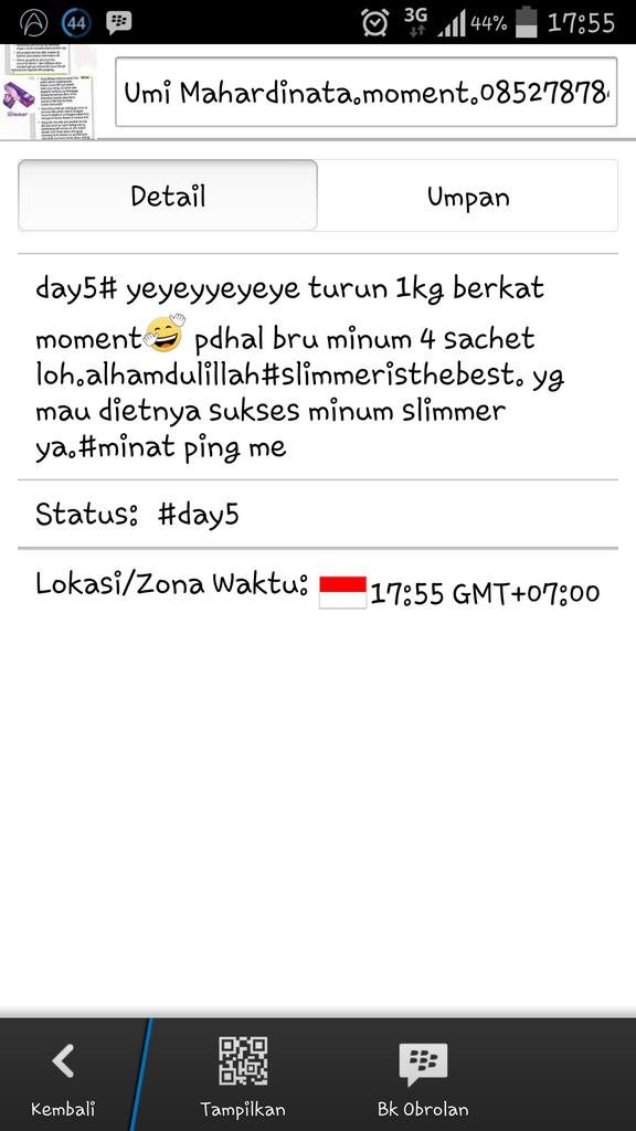 miradharma's tweet photo. Ini niyy..adik ipar q berhasil diet sehatnya. 4 sc = turun 1 kg. Ga pk laper n mencret2.  dijamin alami
Add 229DEFF3 http://t.co/5si2L8ZtGE