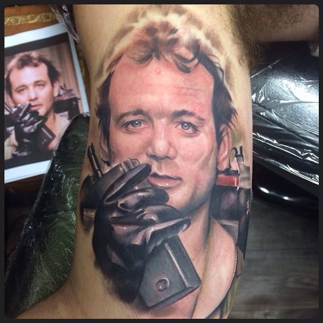 Bill Murray Lost in Translation tattoo on the inner