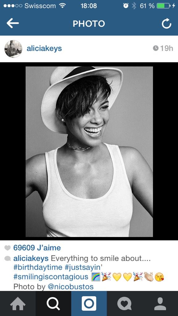 Happy birthday              Alicia Keys 