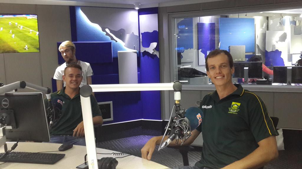<a href="/Keegan_Kieck/">Keegan Kieck</a> &amp; <a href="/pggeld/">PG</a> ready &amp; rearing to go!!! Tune into 702 now to catch the guys chatting to @MarcLewisZA