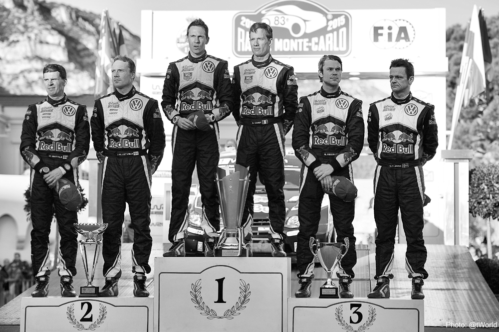 Couldn’t leave without a nice pic of the #Podium ;-) #123 #RallyeMC #VolkswagenMotorsport <a href="/MiikkaAnttila/">Miikka Anttila</a> #Youhouou