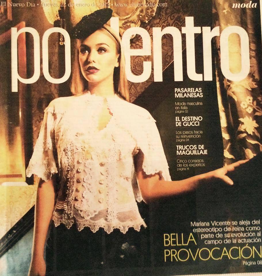 ElementModelsPR's tweet photo. Nuestra Mariana Vicente-Morales en la portada del periódico El Nuevo Día y la portada de la sección Por Dentro.✨✨ http://t.co/t4B6ViQoJb