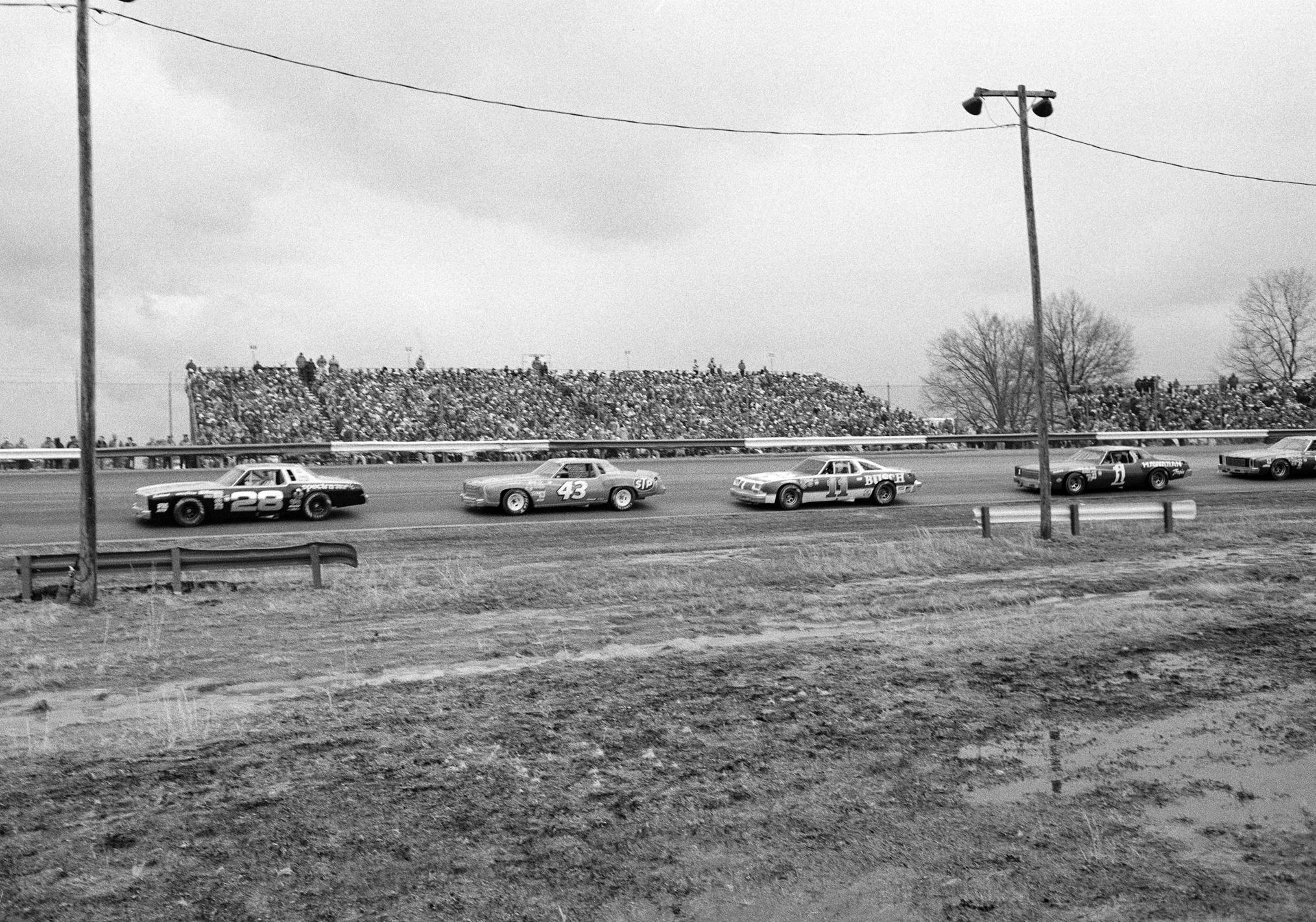 To wish Buddy Baker (seen here leading Petty, Yarborough, Allison & McDuffie) a Happy 74th Birthday! 