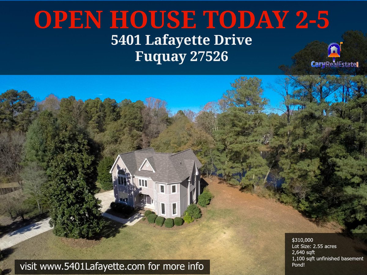 CaryRealEstate's tweet photo. Open House Today 2-5 Ever Dream of Owning a Pond &amp; 2.5 acres? $310,000 http://t.co/gRJsk3W0p3 http://t.co/PJDFoezGEC