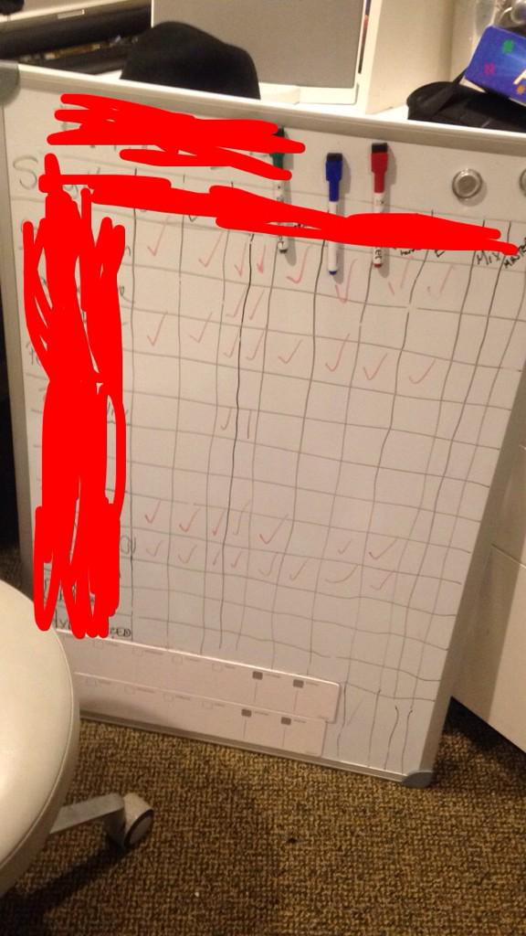 The board is slowly getting checked off... #progress #fulllengthalbum #excitement