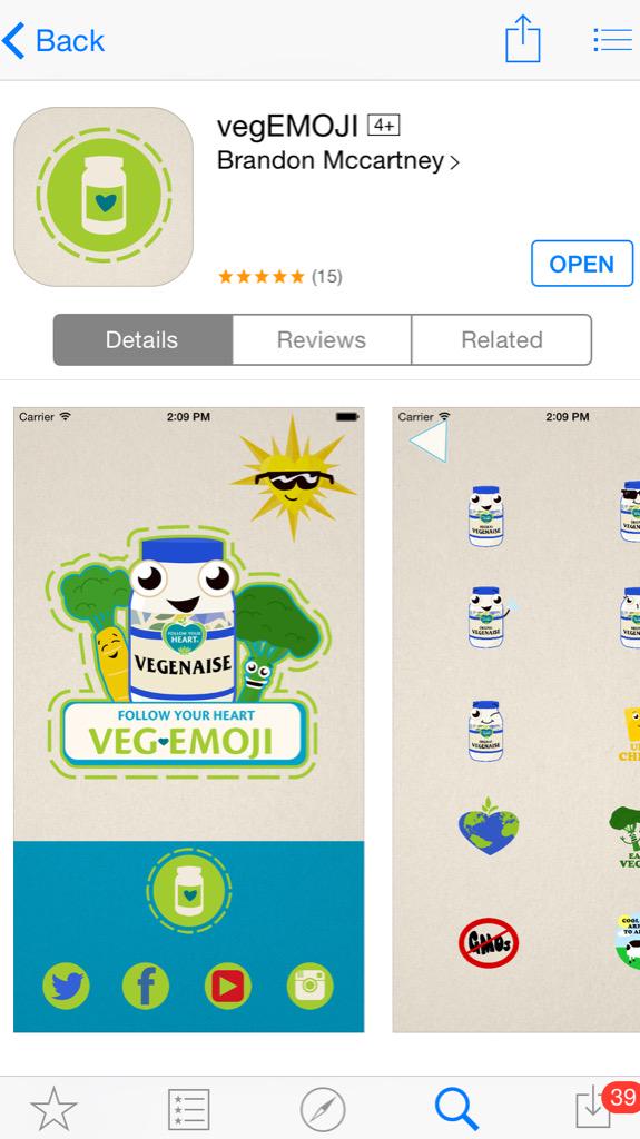DreamsAndPaint's tweet photo. Go get the vegEmoji app from the App Store when you can!!! @FollowYourHeart @LILBTHEBASEDGOD I'll be vegetarian 1day! http://t.co/aDykfQQvby