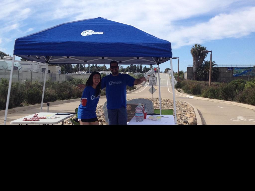 Connect_PB's tweet image. If your biking around Mission Bay stop by our pop up tent on the Mike Gotch bridge. Free refreshments till 3pm!