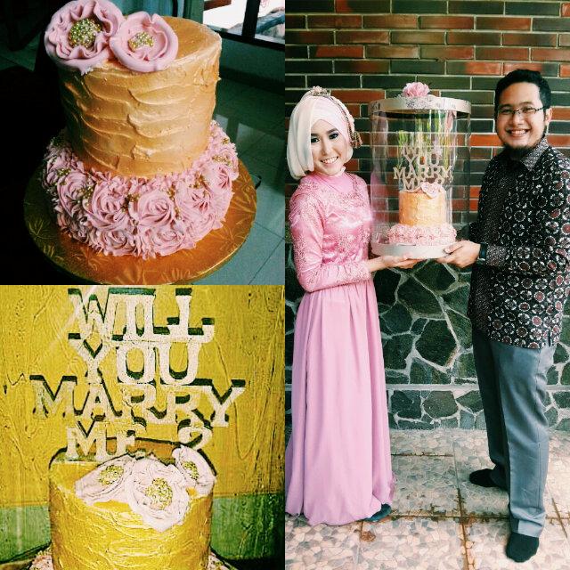 Engagement cake for dindin &amp; mutia.. ♥
