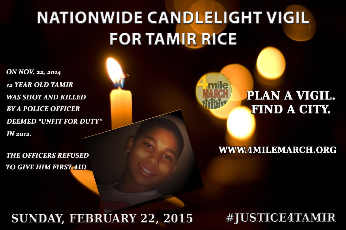 #justice4tamir Feb 22nd. Plan a vigil. Find  vigil. #reclaimhumanity #stoleninnocence. National vigil.