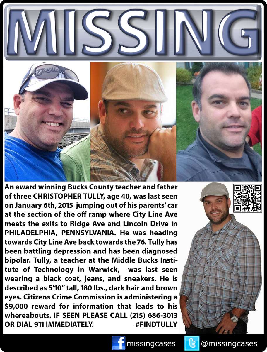 MissingCases's tweet photo. RT #ChristopherTully #FindTully #missing #MBIT #Warwick #teacher #PHILADELPHIA #PENNSYLVANIA #Philly #PA 1/06/2015 http://t.co/LFQBCWirpf