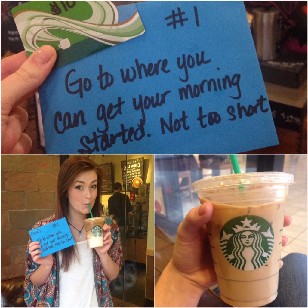 aubzilla_'s tweet photo. A package in my mailbox lead to a surprise scavenger hunt full of gifts. The best gift being a prom-posal ☺️❤️ http://t.co/l6VhYv1GR8