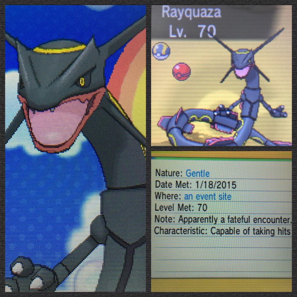 Solo on X: Want this new Shiny #Event Rayquaza? Follow&RT for a chance to  win! ✨Multiple Winners✨ Ends 1/28 #Pokemon #ORAS  / X