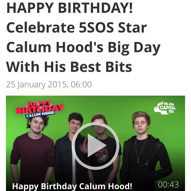Capital FM ha subido un vídeo por el cumpleaños de Calum. ( ||  || 