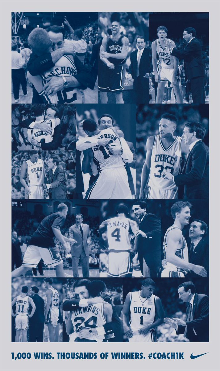 nikebasketball's tweet photo. One of a kind. One thousand times. #Coach1K #justdoit http://t.co/STlMPUON6w