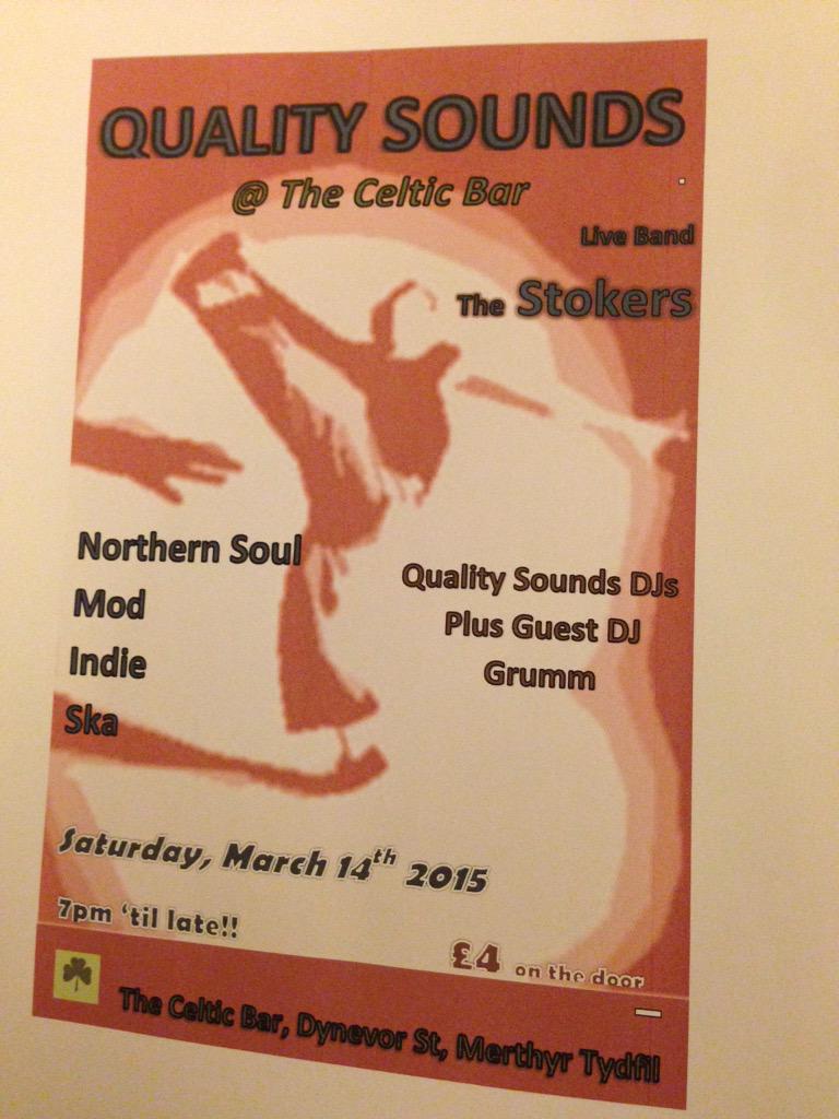 NicolaJThomas1's tweet image. It's gonna be a great Nite...counting the days to a brilliant time #qualitysounds #theCelticBar #northernsoul #indie