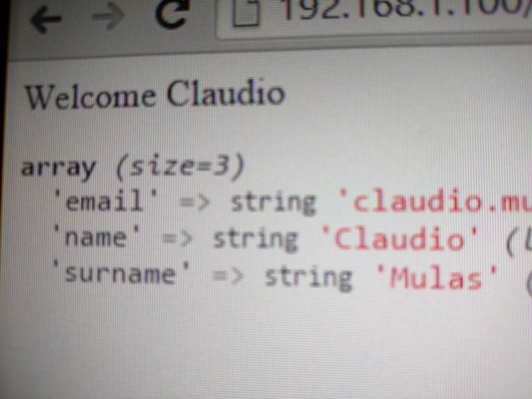 Claudio_Mulas's tweet photo. And welcome to my new auth system with #codeigniter3 + api + #cassandra db http://t.co/NzAO3yBTOg