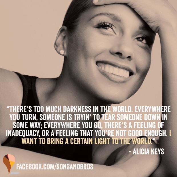 Happy Birthday Alicia Keys! Thank you for being the light for so many people around the world. 