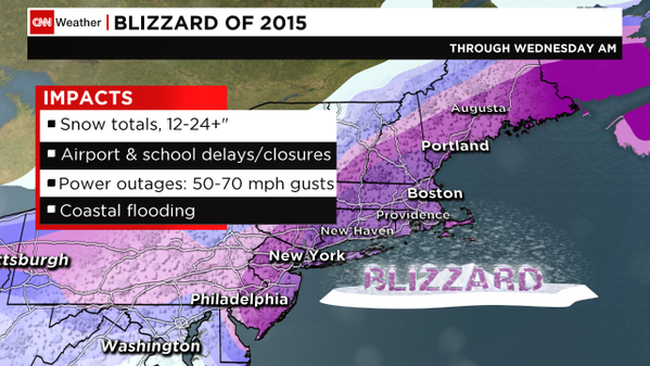 CNN's tweet image. A monster storm is expected to hit the northeast w/ gusts possibly reaching hurricane level: cnn.it/1wwCE1I