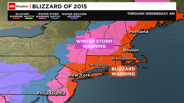 CNN's tweet image. A monster storm is expected to hit the northeast w/ gusts possibly reaching hurricane level: cnn.it/1wwCE1I